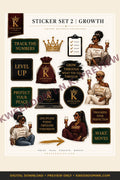 Sticker Set 2 | Growth digital sticker sheet preview