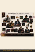 Sticker Set 3 | Legacy Kings digital sticker sheet preview