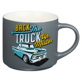 XL Blue Coffee Mug Back the Truck Up, Funny Birthday Gifts for Men, Dad, Retro-Inspired Designs - 15Oz Cup