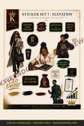 Sticker Set 6 | Elevation digital sticker sheet preview