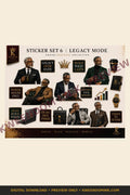 Sticker Set 6 | Legacy Mode (Alt Layout) digital sticker sheet preview