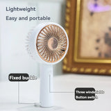 2024 New USB Small Fan Handheld Portable Portable Small Fan Small Outdoor Mini Rechargeable Fan Student Dormitory Hand-Held Fan