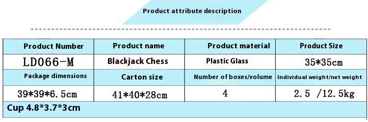 Wine Glass Chess Drinking Game Set