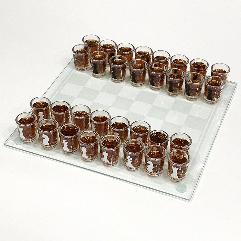 Wine Glass Chess Drinking Game Set