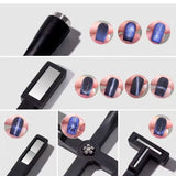 5 in 1 Multi Functional Nail Art Magnetic Stick with Sleeve Cat Magnet Board for Nail Gel Polish Line Strip Effect Nail Tools