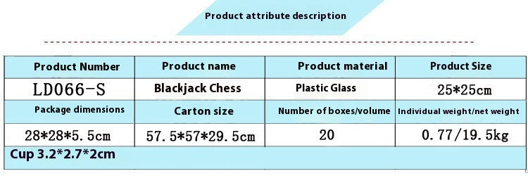 Wine Glass Chess Drinking Game Set