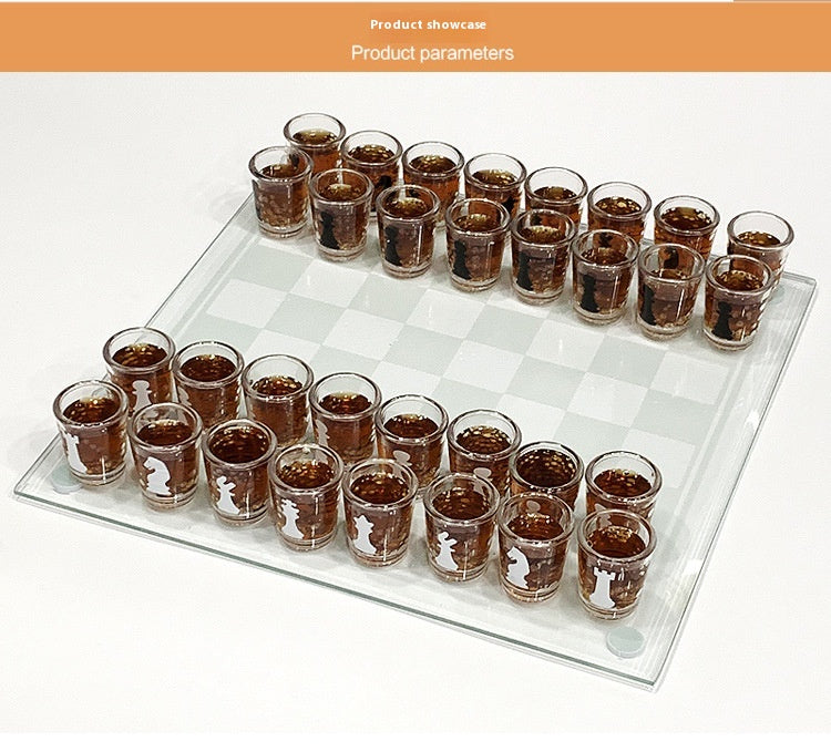 Wine Glass Chess Drinking Game Set