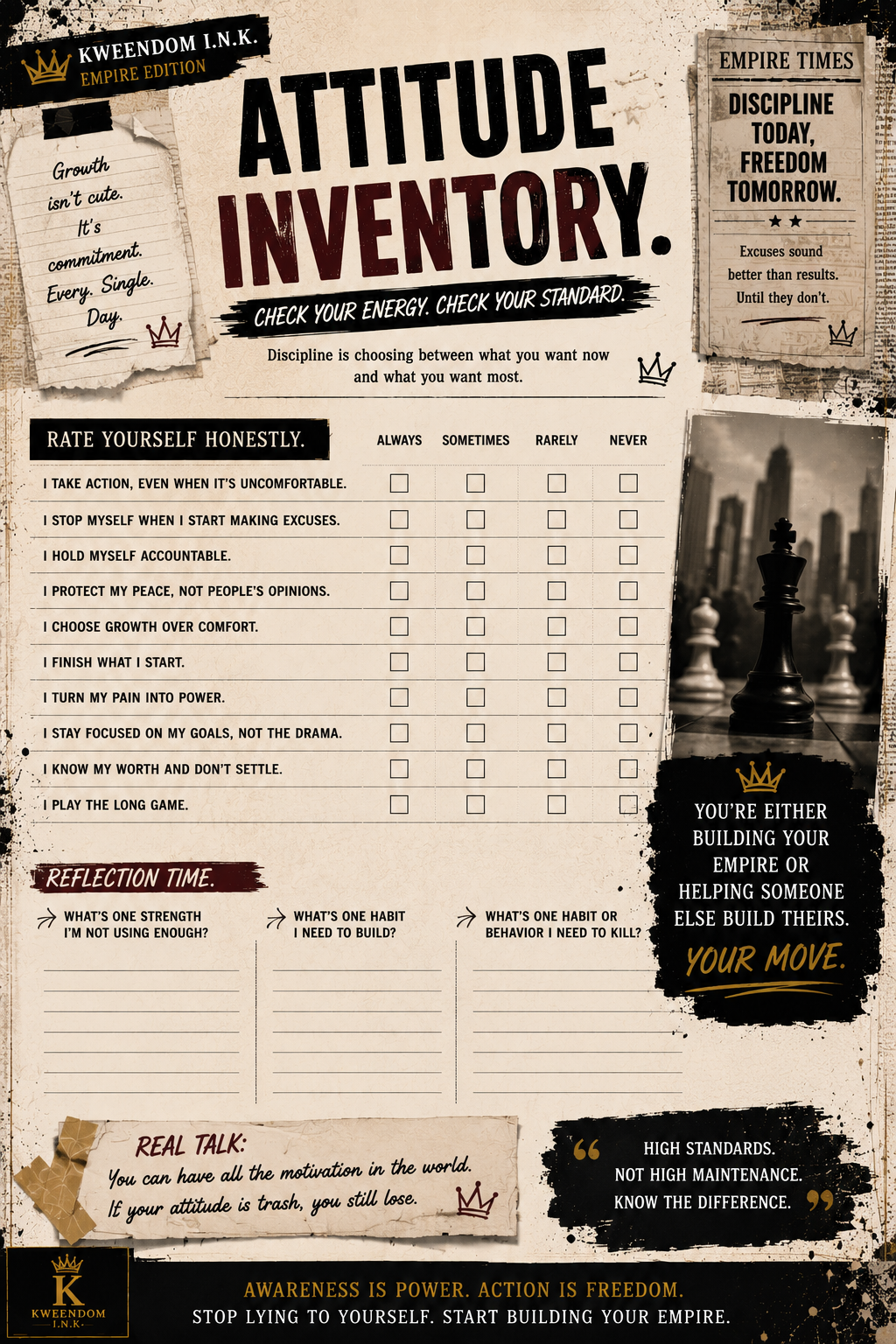 Attitude Inventory Planner Page