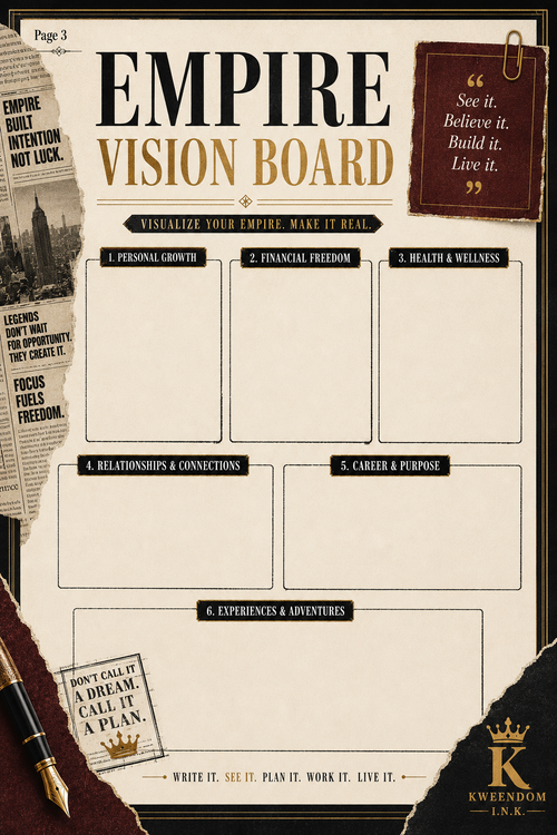 Empire Vision Board Planner Page