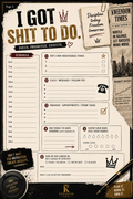 I Got Shit to Do Planner Page