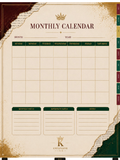 Undated Monthly Calendar Pack preview
