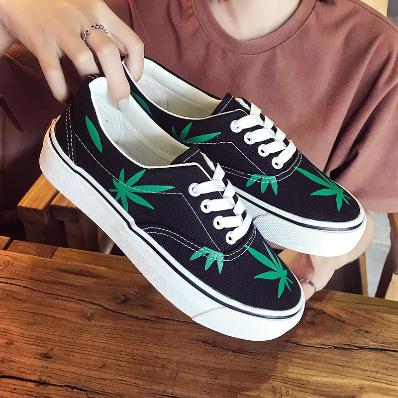 2019 Leaf Style Canvas Sneakers for Women