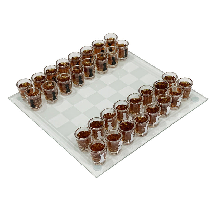 Wine Glass Chess Drinking Game Set