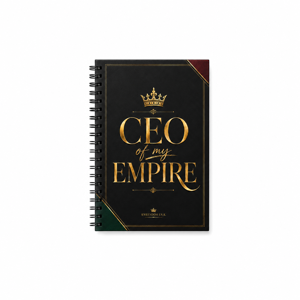 CEO of My Empire digital business planner spiral-bound cover mockup