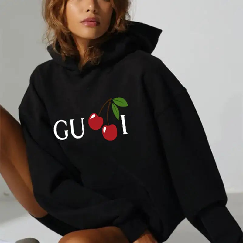 Kawaii Bear Pattern Printed Loose Sweater